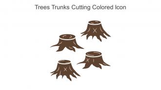 Trees Trunks Cutting Colored Icon In Powerpoint Pptx Png And Editable Eps Format