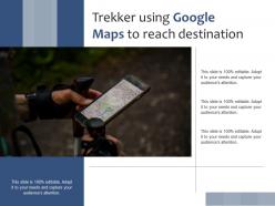 Trekker using google maps to reach destination