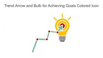 Trend Arrow And Bulb For Achieving Goals Colored Icon In Powerpoint Pptx Png And Editable Eps Format