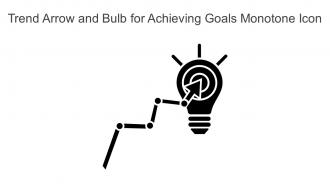 Trend Arrow And Bulb For Achieving Goals Monotone Icon In Powerpoint Pptx Png And Editable Eps Format