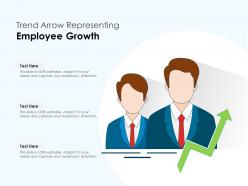 Trend arrow representing employee growth