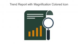 Trend Report With Magnification Colored Icon In Powerpoint Pptx Png And Editable Eps Format