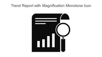 Trend Report With Magnification Monotone Icon In Powerpoint Pptx Png And Editable Eps Format