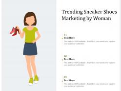 Trending sneaker shoes marketing by woman