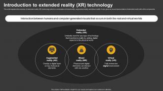 Trending Technologies Introduction To Extended Reality XR Technology