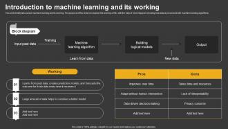 Trending Technologies Introduction To Machine Learning And Its Working