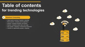 Trending Technologies Table Of Contents Ppt Themes