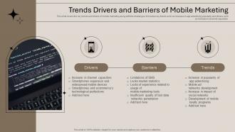 Trends Drivers And Barriers Of Mobile Marketing