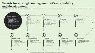Trends For Strategic Management Of Sustainability And Development