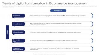 Trends Of Digital Transformation In E Commerce Management
