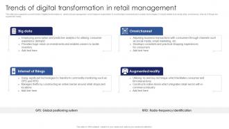 Trends Of Digital Transformation In Retail Management