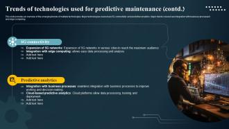 Trends Of Technologies Used For Predictive Maintenance IoT Predictive Maintenance Guide IoT SS Pre-designed Editable