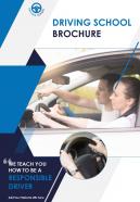 Trendy driving training school four page brochure template