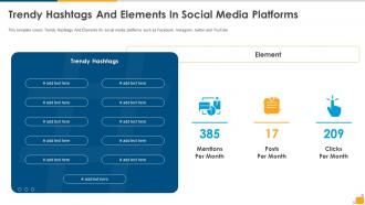 Trendy hashtags and elements in social media platforms ppt icon file formats