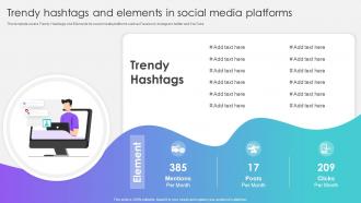 Trendy Hashtags And Elements In Social Media Platforms Social Media Pitch Deck Startup Ppt Templates