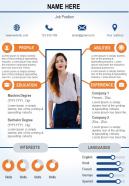 Trendy resume cv design template to stand out