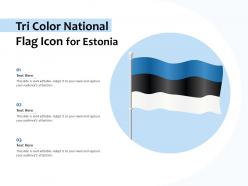 Tri color national flag icon for estonia
