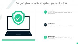 Triage Cyber Security For System Protection Icon