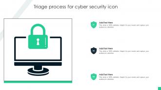 Triage Process For Cyber Security Icon