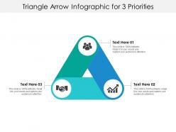 Triangle arrow infographic for 3 priorities