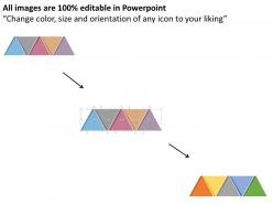 Triangle design infographics with business icons flat powerpoint design