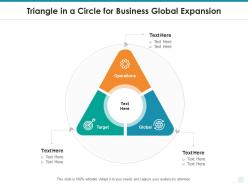 Triangle in a circle for business global expansion