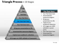 Triangle process 10 stages powerpoint slides and ppt templates 0412
