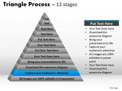 Triangle process 12 stages powerpoint slides and ppt templates 0412