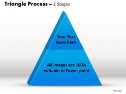 Triangle process 2 stages powerpoint slides and ppt templates 0412