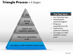 Triangle process 5 stages powerpoint slides and ppt templates 0412