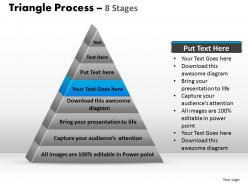 Triangle process 8 stages powerpoint slides and ppt templates 0412