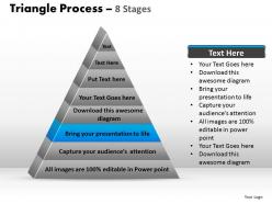 Triangle process 8 stages powerpoint slides and ppt templates 0412