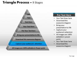 Triangle process 9 stages powerpoint slides and ppt templates 0412