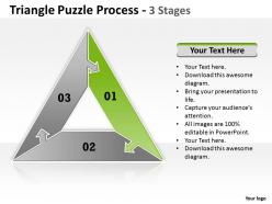Triangle puzzle process 3 stages