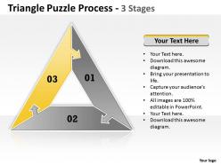 Triangle puzzle process 3 stages