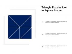 Triangle puzzles icon in square shape