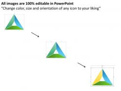 Triangle text box for data representation powerpoint template
