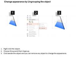 Triangle with bulb and magnifier powerpoint template slide