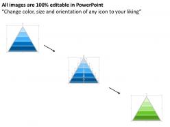 Triangle with business peoples and percentage flat powerpoint design