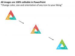 Triangle with globe banking icons flat powerpoint design