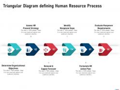Triangular diagram defining human resource process
