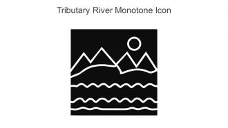 Tributary River Monotone Icon In Powerpoint Pptx Png And Editable Eps Format