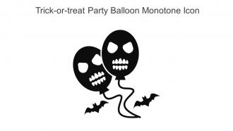 Trick Or Treat Party Balloon Monotone Icon In Powerpoint Pptx Png And Editable Eps Format