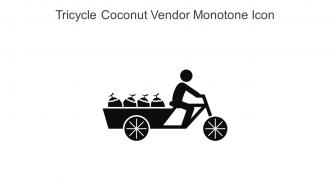 Tricycle Coconut Vendor Monotone Icon In Powerpoint Pptx Png And Editable Eps Format