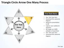 Triganle circle arrow one many process 37