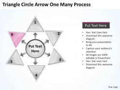 Triganle circle arrow one many process 37