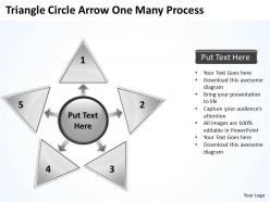 Triganle circle arrow one many process 38