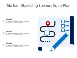 Trip icon illustrating business travel plan