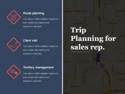 Trip planning for sales rep ppt slide examples