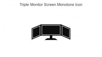 Triple Monitor Screen Monotone Icon In Powerpoint Pptx Png And Editable Eps Format